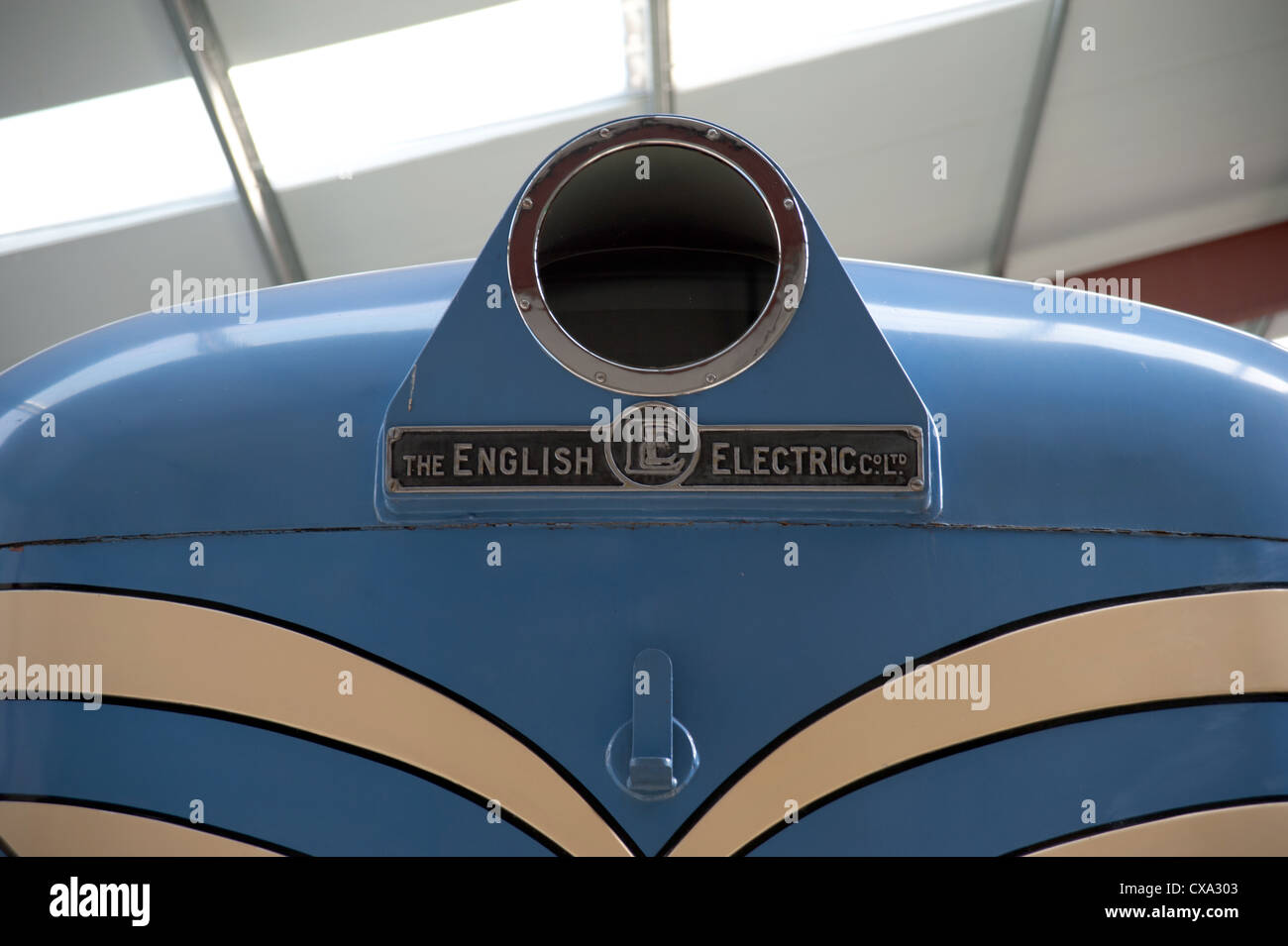 Prototipo 'Deltic' locomotiva diesel nel Ribble Valley Railway Museum Foto Stock