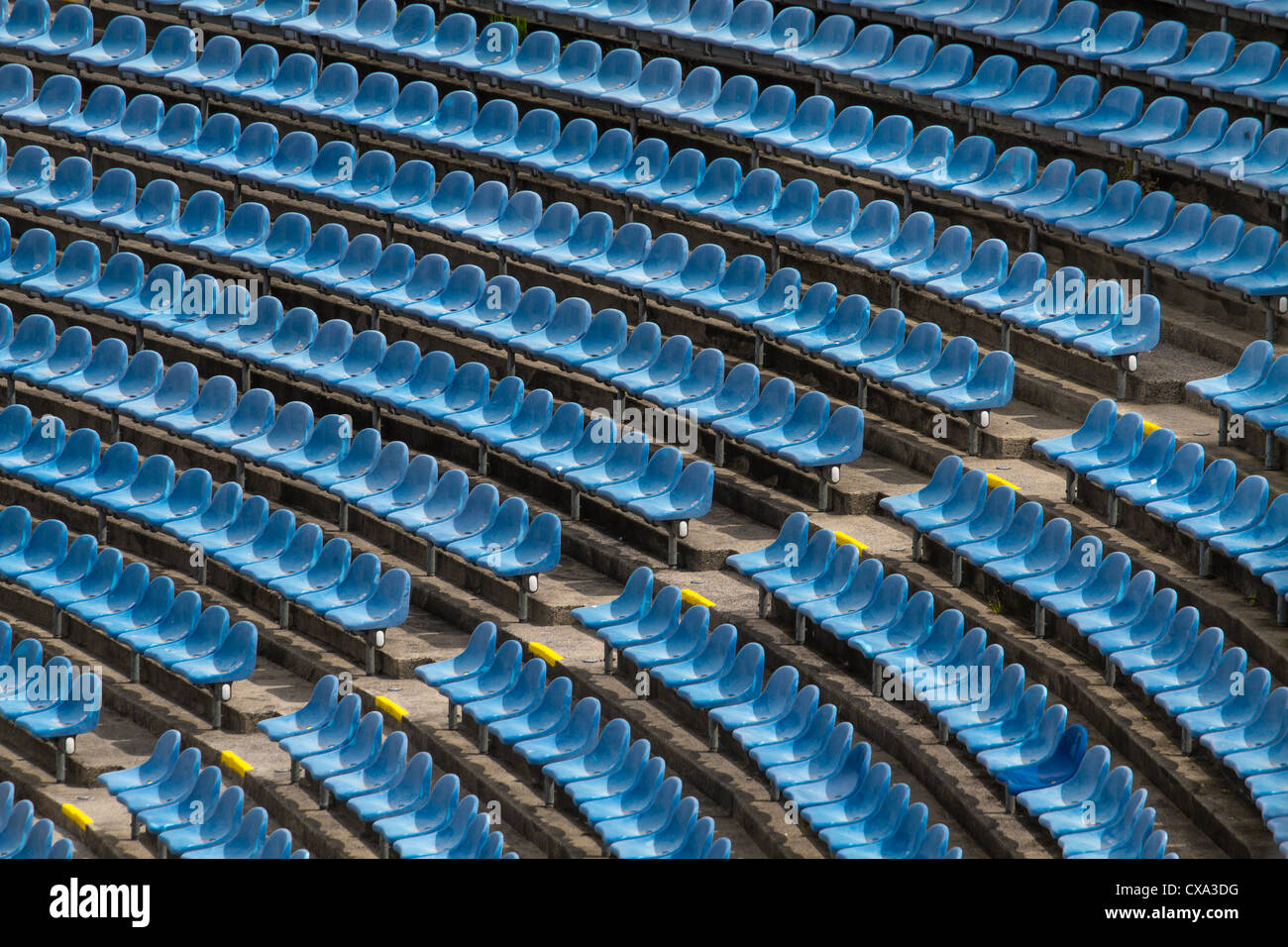 I posti vuoti in un'arena Foto Stock