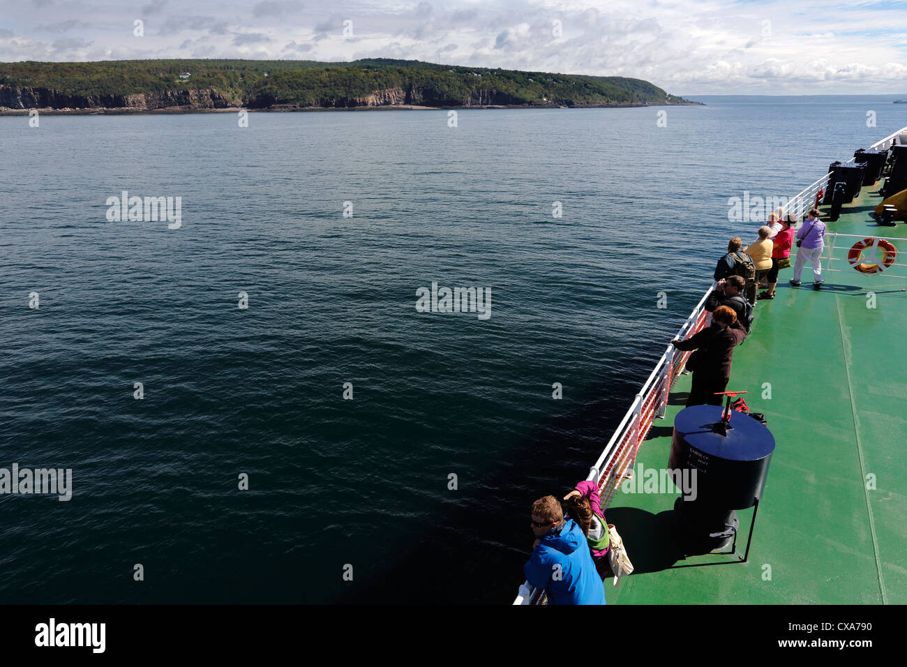 Il San Giovanni a Digby ferry entra Digby Harbour, Nova Scotia, Canada Foto Stock