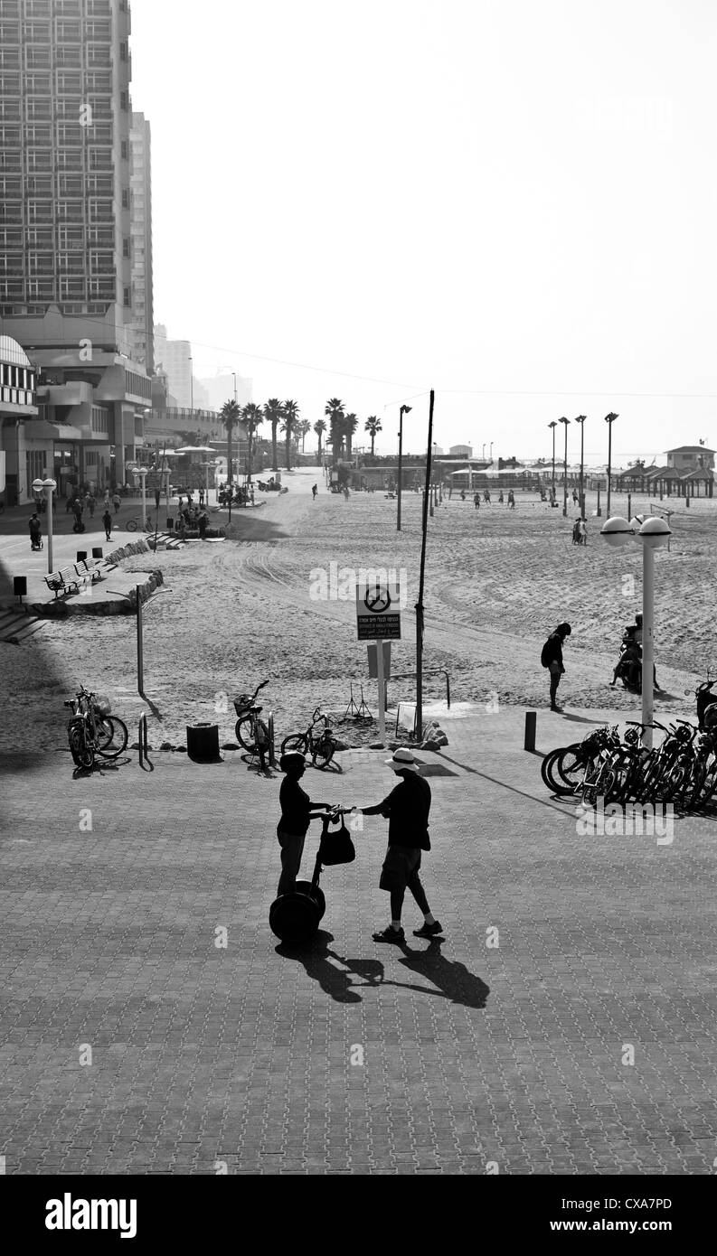 Tel Aviv beachfront Foto Stock