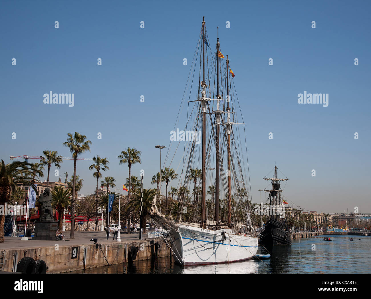 Port Vell di Barcellona, in Catalogna, Spagna, Europa Foto Stock