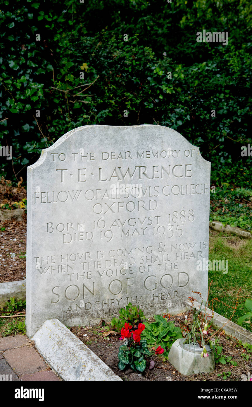 Tomba di T.E.Lawrence (Lawrence d'Arabia) in Moreton Foto Stock