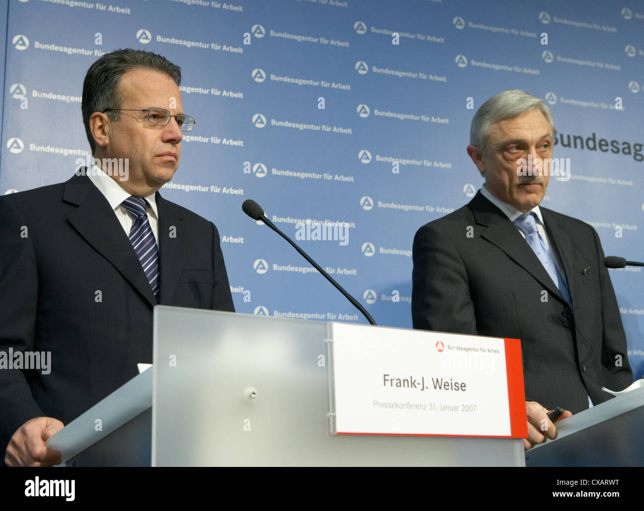 Modo Frank-Juergen e Heinrich Alt - Schede madri executive dell'Agenzia Federale Foto Stock