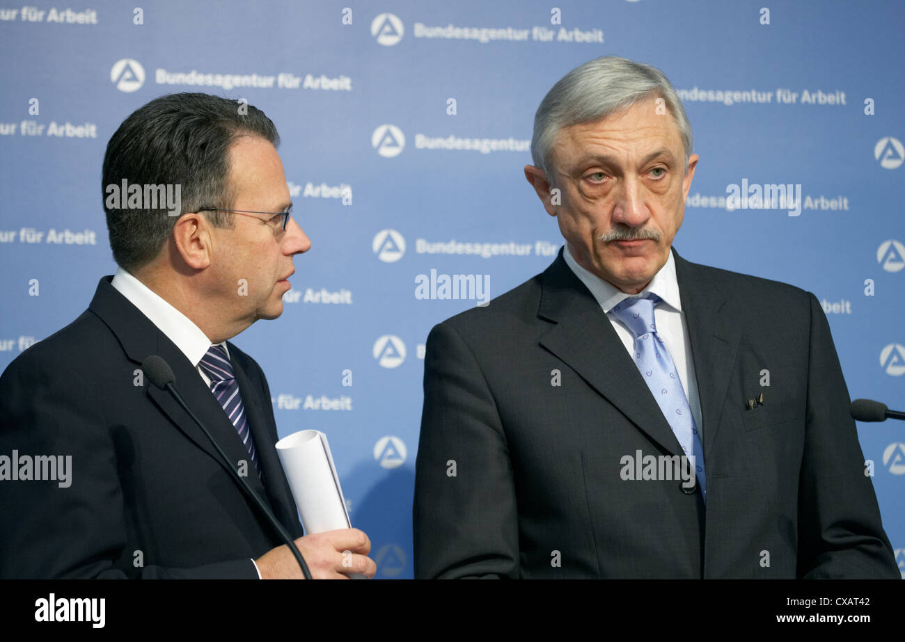 Modo Frank-Juergen e Heinrich Alt - Schede madri executive dell'Agenzia Federale Foto Stock