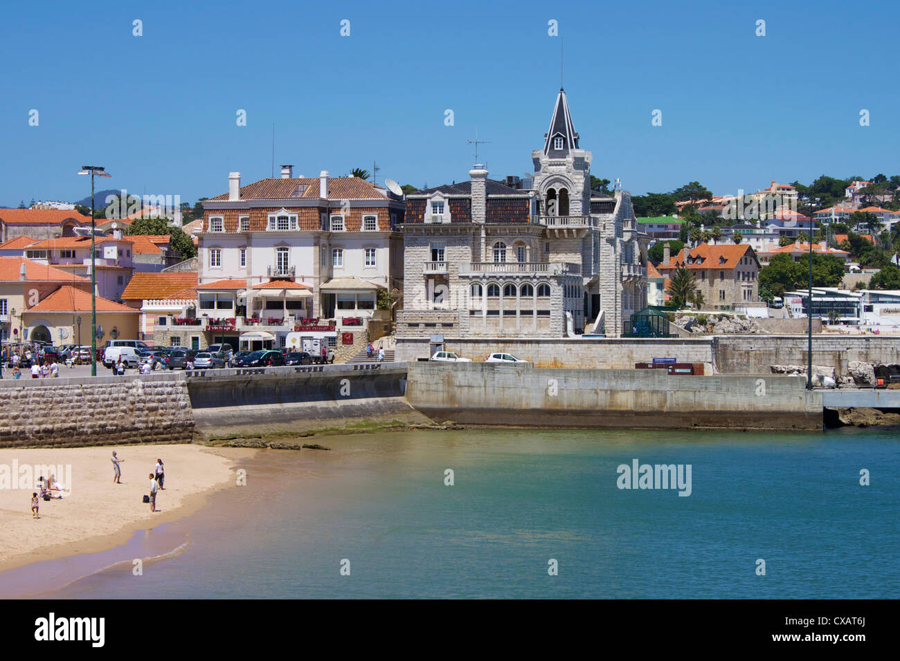 Fishermans Beach, Cascais, Portogallo, Europa Foto Stock