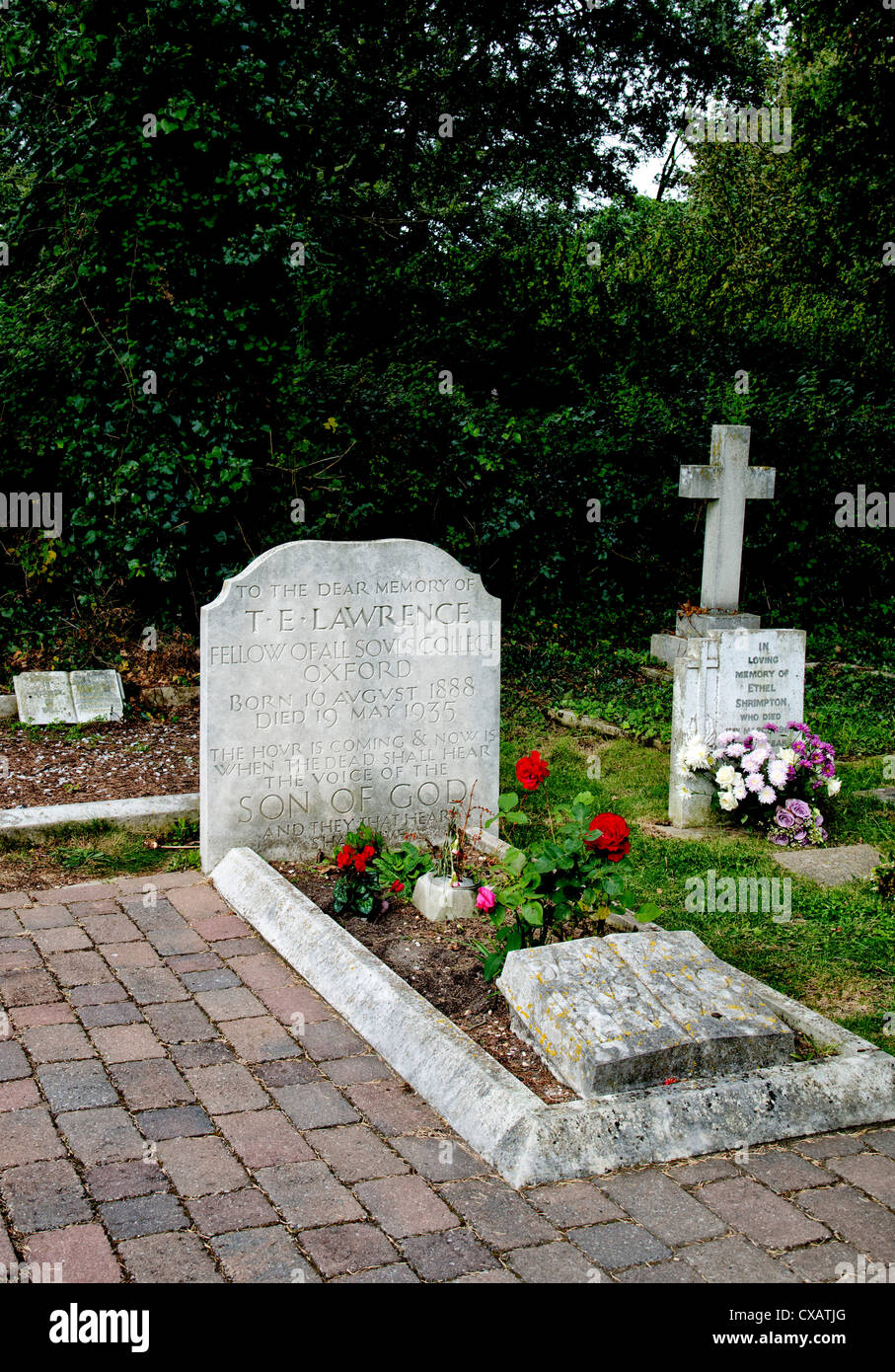 Tomba di T.E.Lawrence (Lawrence d'Arabia) in Moreton Foto Stock