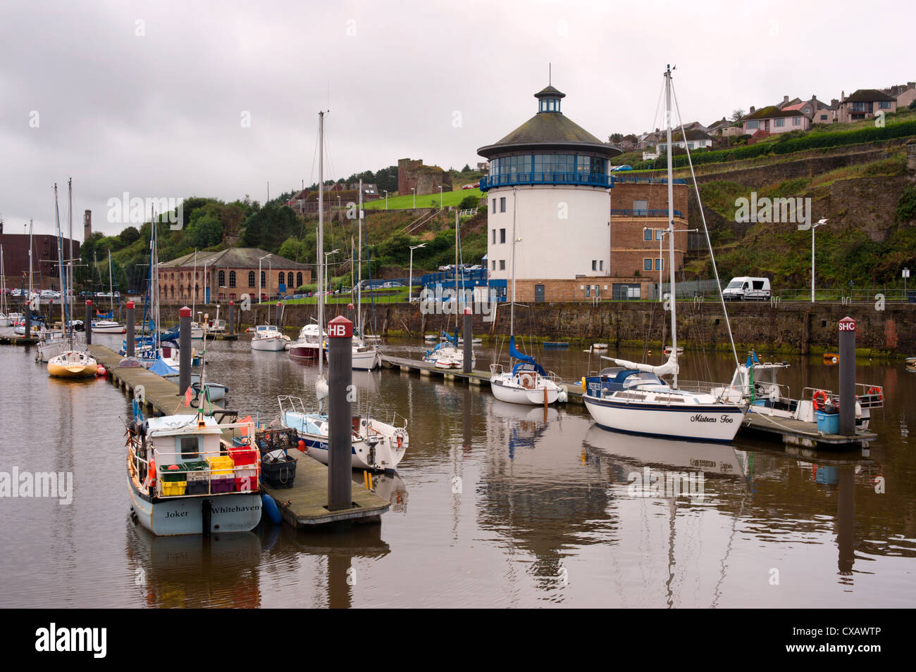 Whitehaven porto e marina, Cumbria Foto Stock