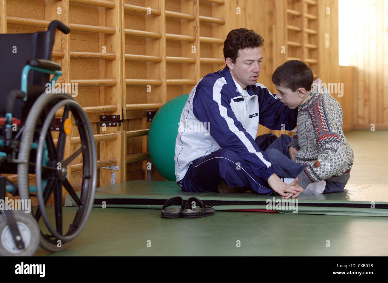 Scuola disabili Casa Minunata in Oradea, Romania Foto Stock