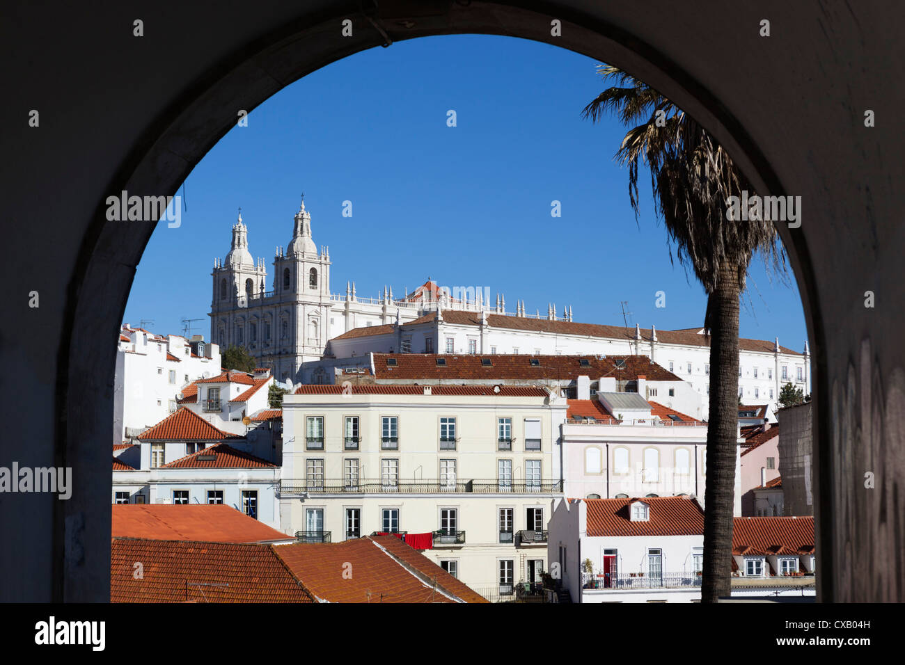 Sao Vicente de Fora chiesa, Alfama, Lisbona, Portogallo, Europa Foto Stock