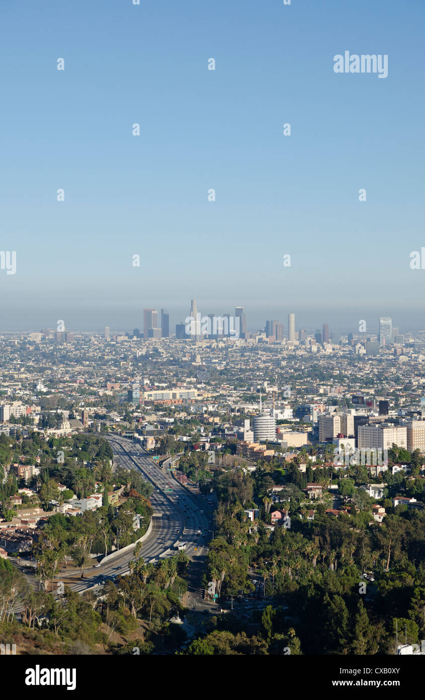 Los Angeles skyline in una giornata di sole Foto Stock
