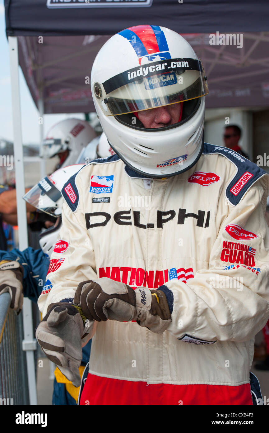 Stati Uniti d'America Indiana di Indianapolis Motor Speedway di Indianapolis esperienza dove i turisti possono ottenere un giro in 2 posti auto gara a 180 MPH Foto Stock