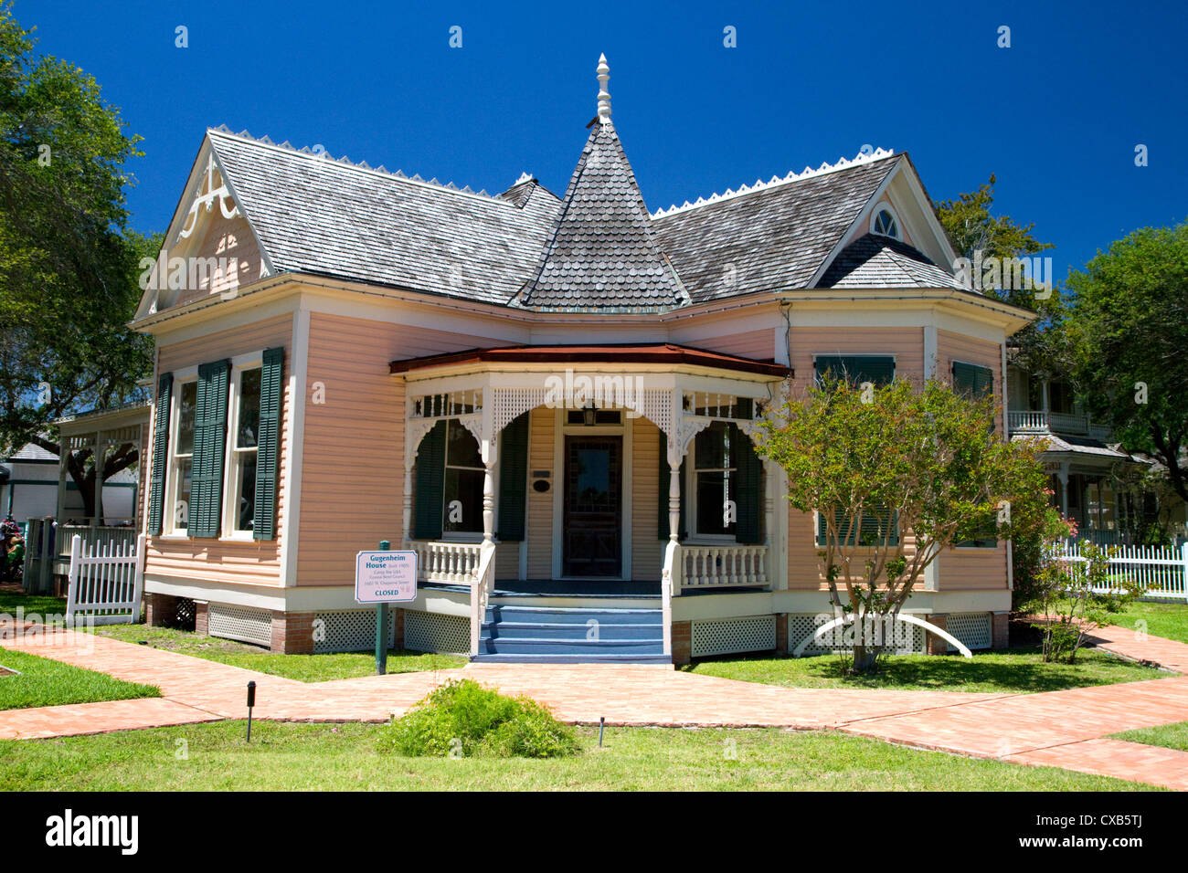 Il Simon Gugenheim casa costruita nel 1905 situato nel parco del patrimonio, Corpus Christi, Texas, Stati Uniti d'America. Foto Stock