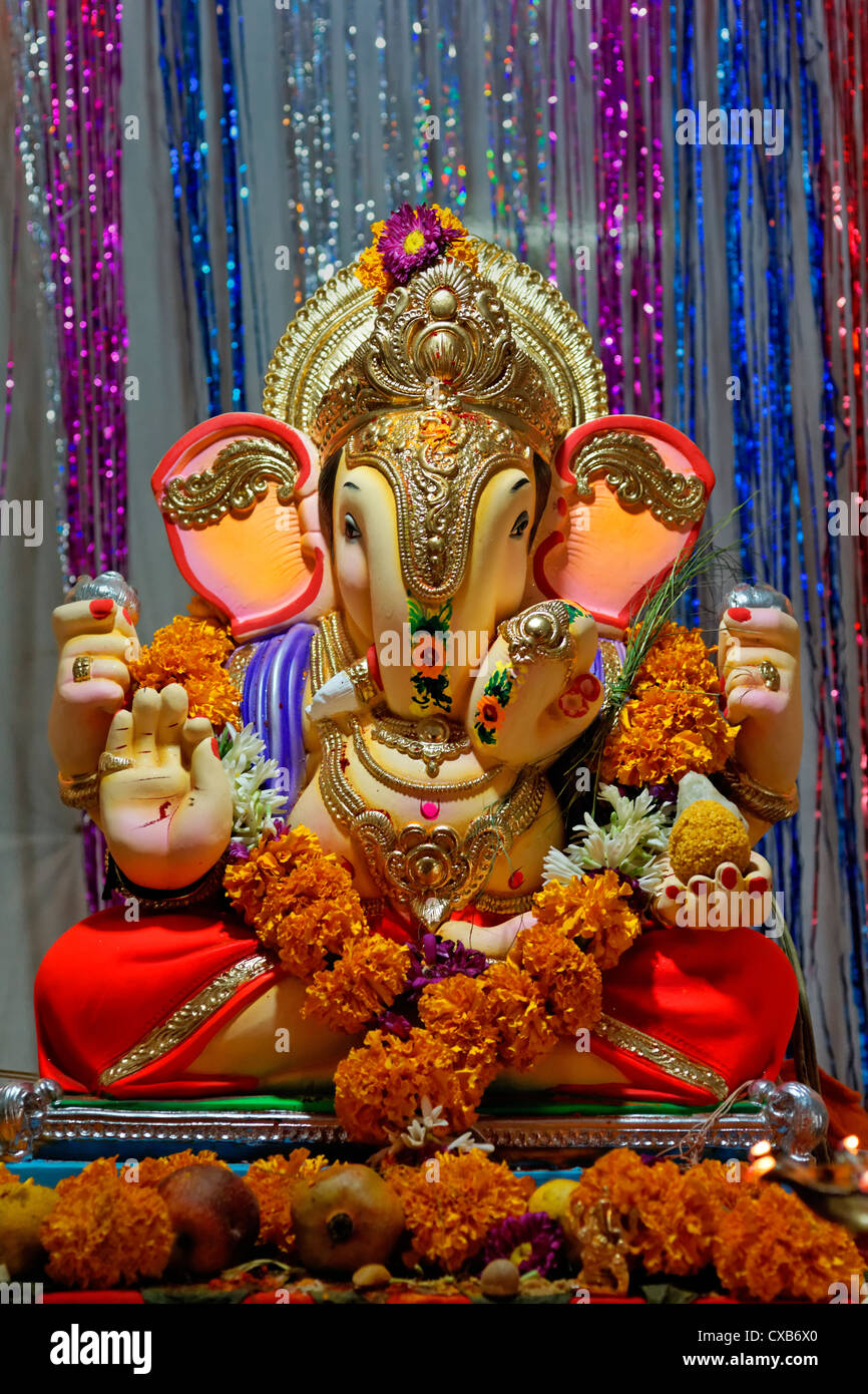 Dio Ganesha India. Foto Stock