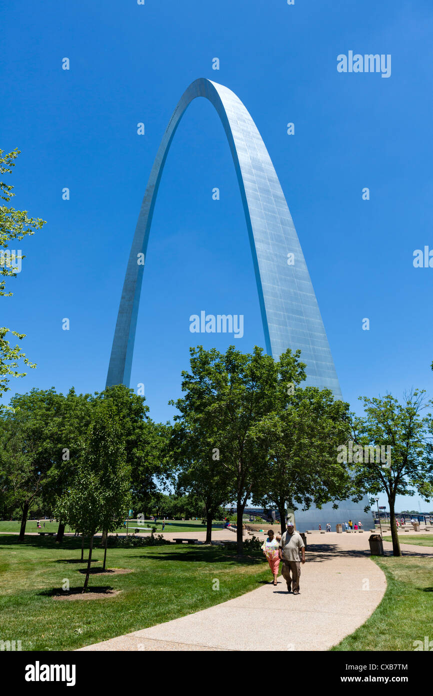 Il Gateway Arch, Jefferson National Expansion Memorial, St Louis, Missouri, Stati Uniti d'America Foto Stock