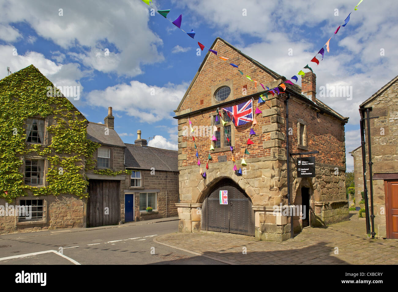 Casa mercato, Winster, Derbyshire, England, Regno Unito, Europa Foto Stock