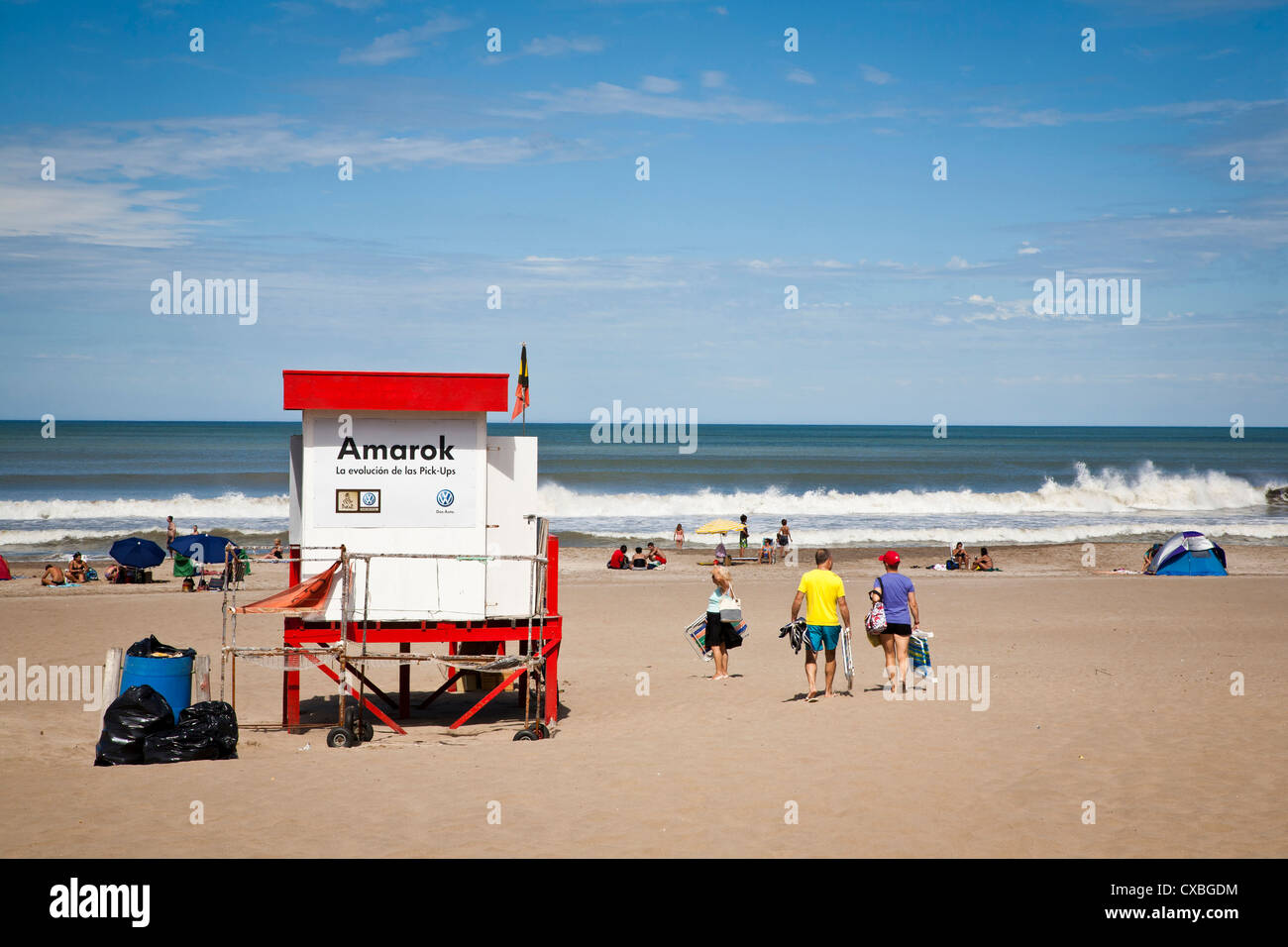 Spiaggia, Pinamar, Argentina. Foto Stock