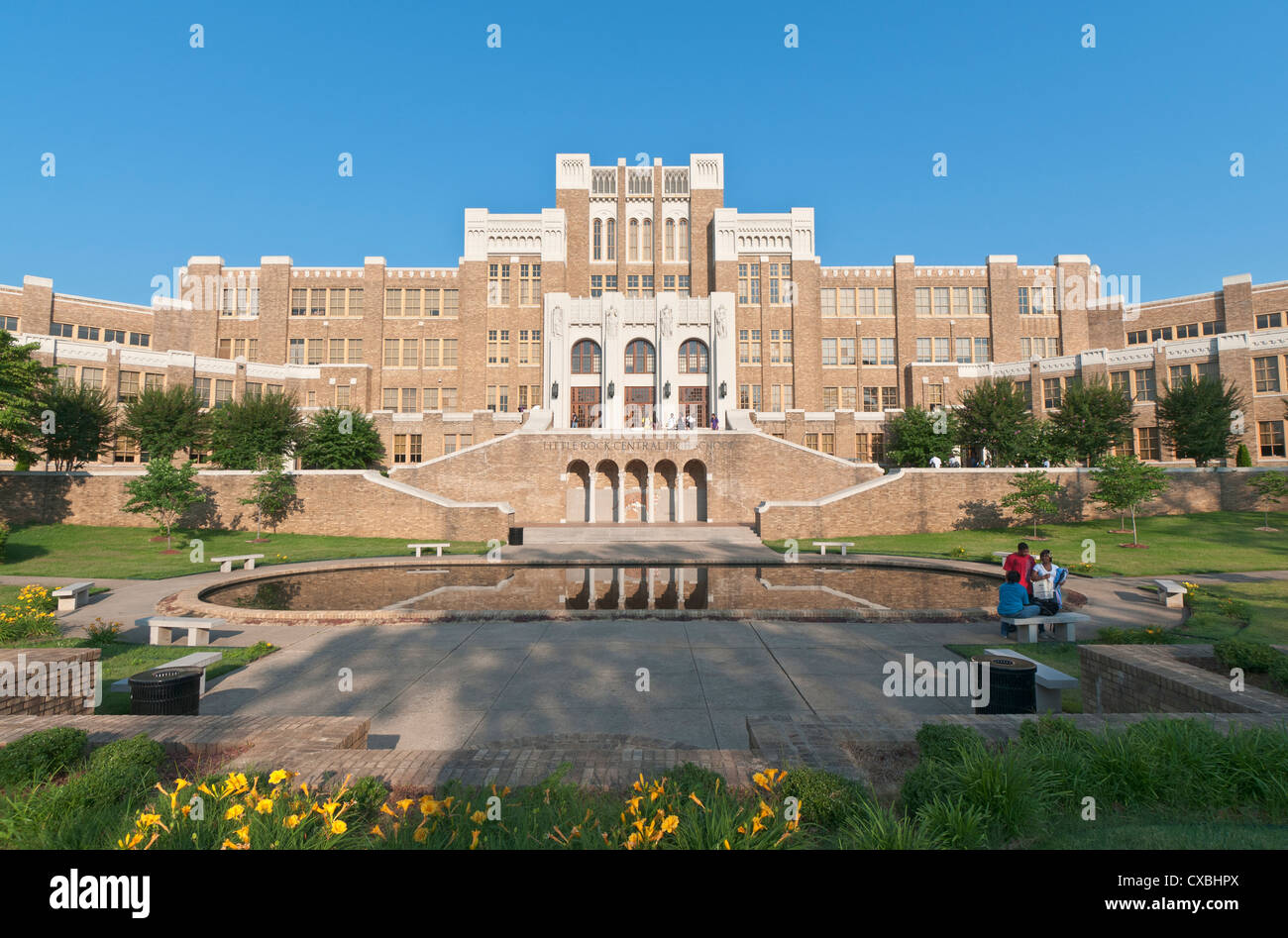 Arkansas, Little Rock Central High School National Historic Site, scena di eventi pivitol nel movimento per i diritti civili. Foto Stock