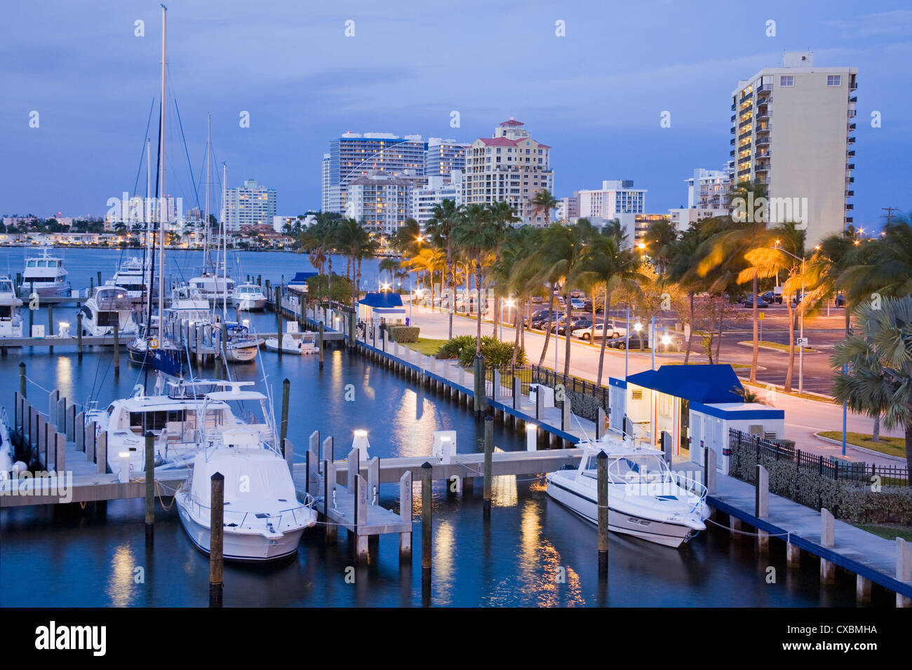 Via navigabile Intercoastal, Fort Lauderdale, Broward County, Florida, Stati Uniti d'America, America del Nord Foto Stock