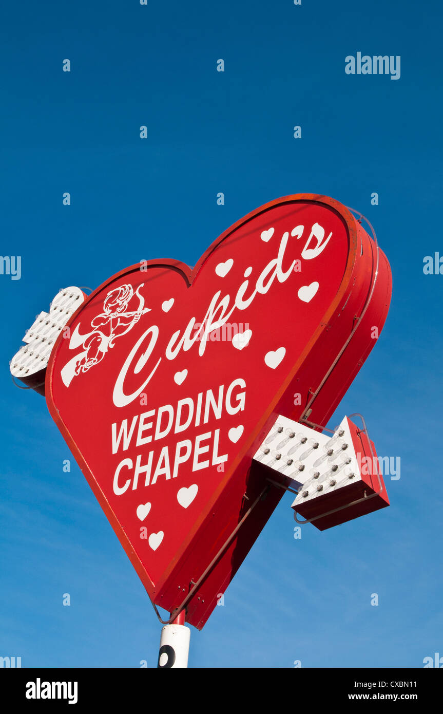 Cupido il Matrimonio in Cappella di Las Vegas, Nevada, Stati Uniti d'America, America del Nord Foto Stock