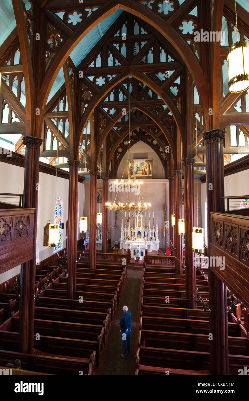 Santa Maria in montagna Chiesa, Nevada la prima chiesa cattolica romana costruita nel 1868, Virginia City, Nevada Foto Stock