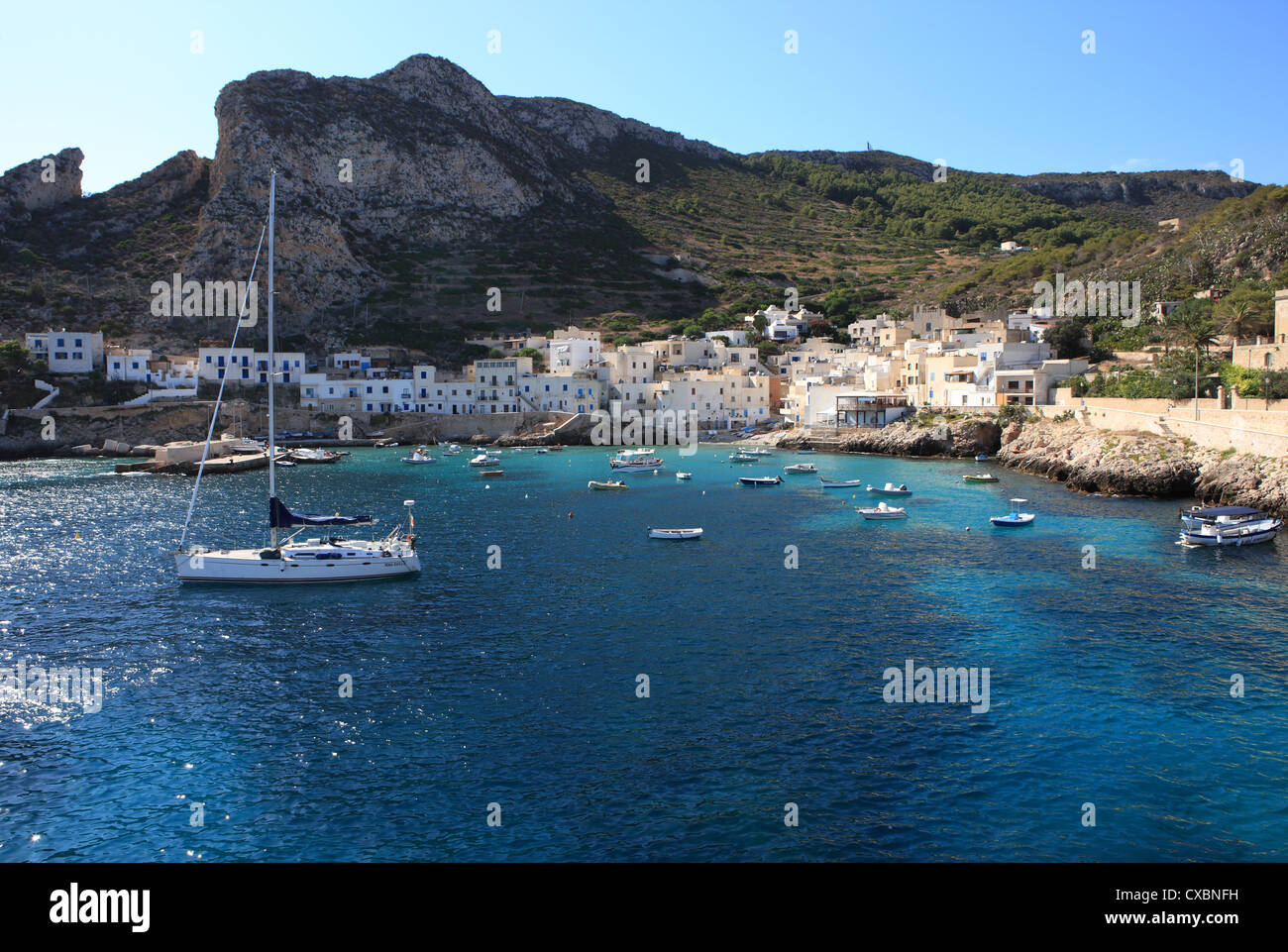 Levanzo Isole Egadi, Sicilia, Italia, Mediterraneo, Europa Foto Stock