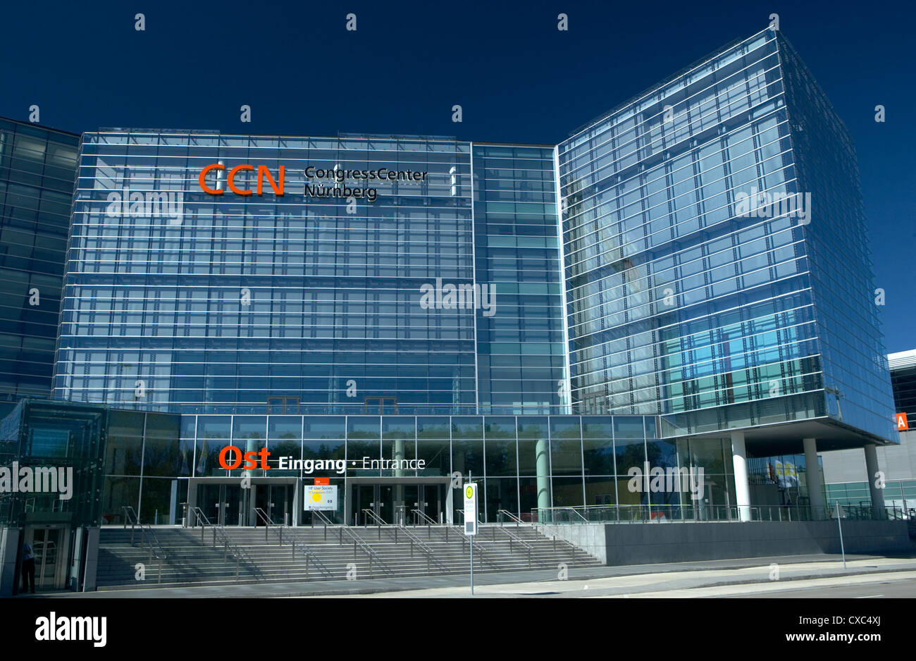 Nuernberg, edifici del Centro Congressi della Fiera di Norimberga Foto Stock