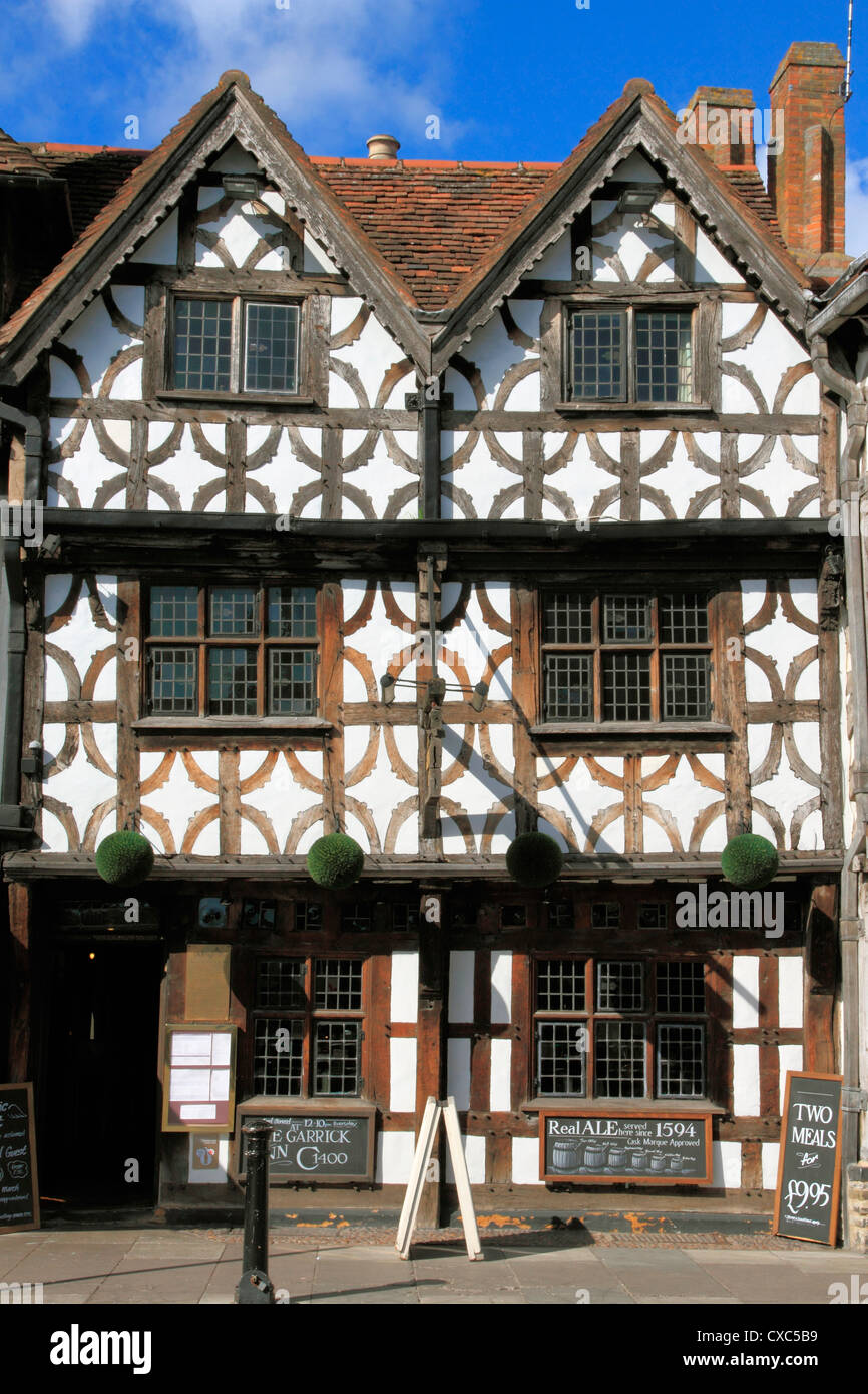 Garrick Inn Stratford-upon-Avon, Warwickshire, Inghilterra, Regno Unito, Europa Foto Stock