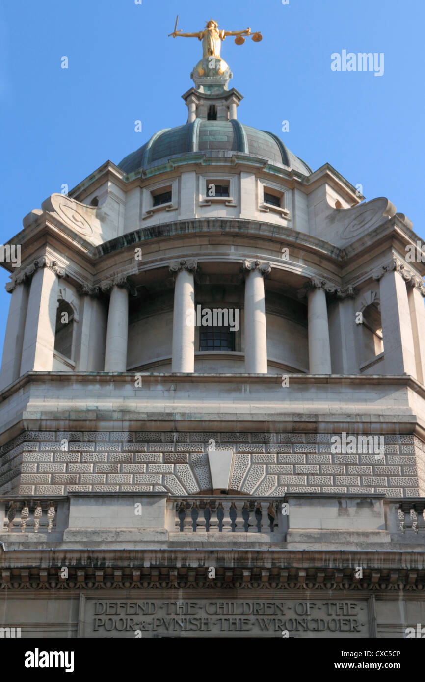 Centrale di Corte Penale, Old Bailey, London, England, Regno Unito, Europa Foto Stock