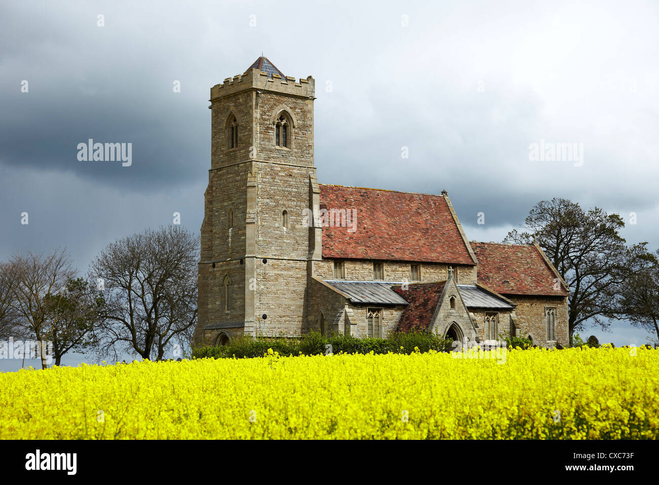 La Chiesa di Sant'Andrea legno Walton, Cambridgeshire, England, Regno Unito, Europa Foto Stock