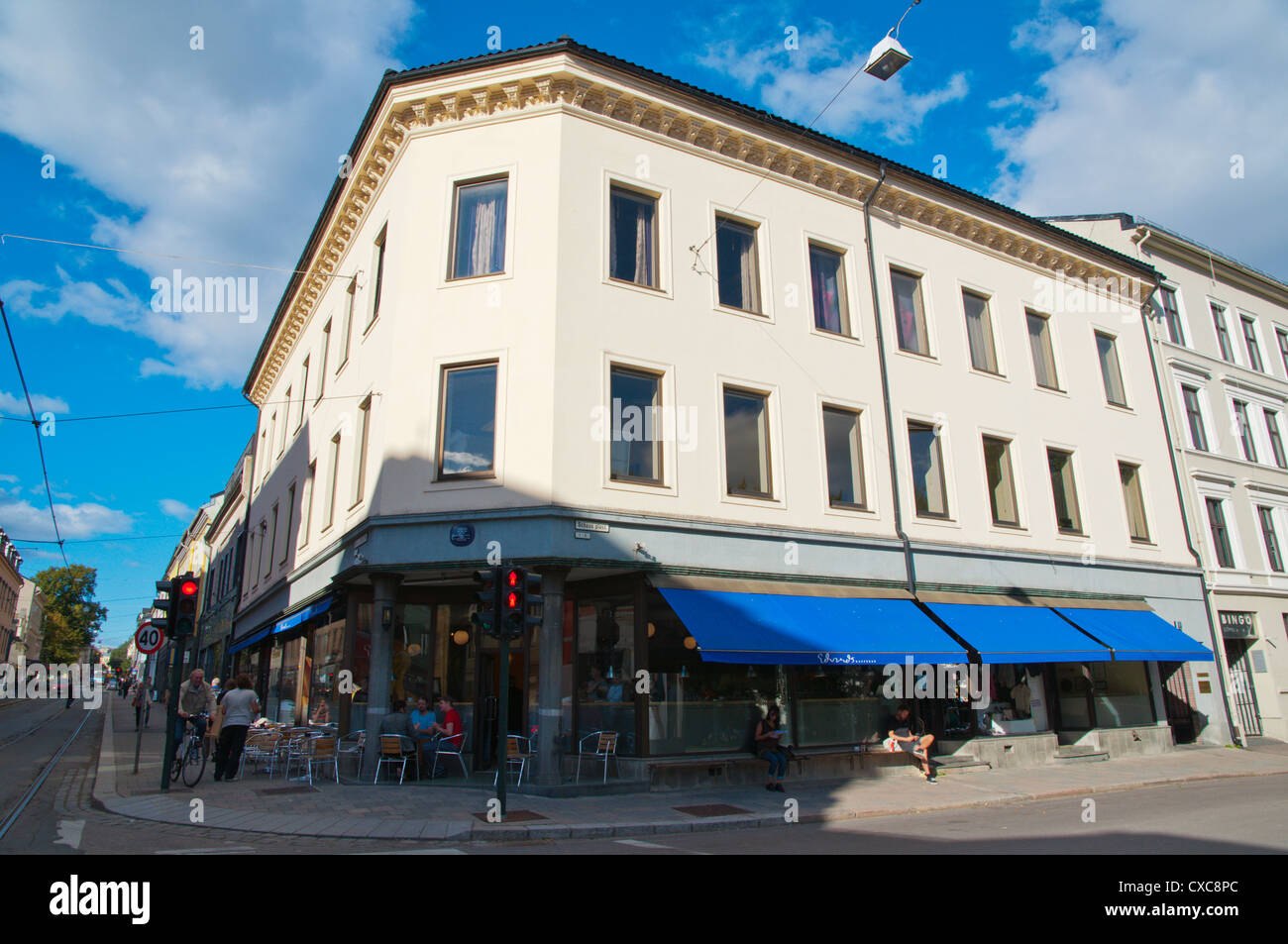 Casa in cui artista Edvard Munch viveva in lungo Thorvald Meyers gate street quartiere Grünerløkka Oslo Norvegia Europa Foto Stock
