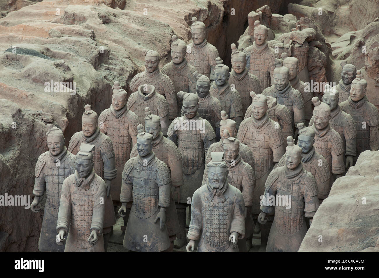 Cina,scultura,Protezione,mausoleo,Neat，indoor, Tomba, samurai,terracotta, antica civiltà,clay,Antichità,CERAMICA,l'esercito Foto Stock