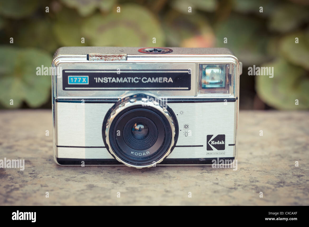 Il bellissimo design di un vecchio analogico fotocamera vintage Foto Stock