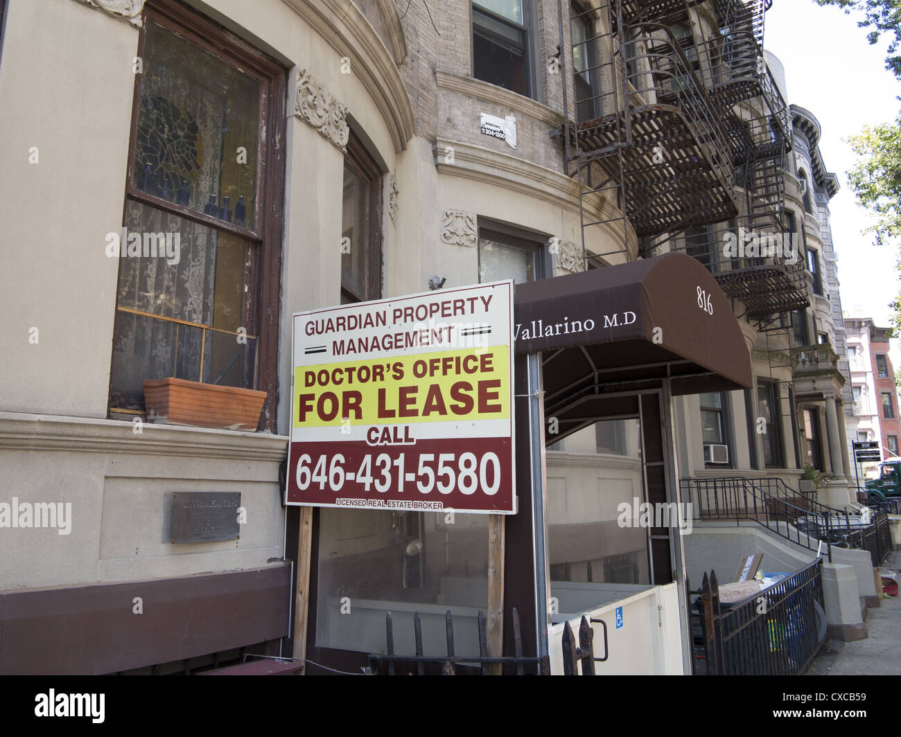 Ambulatorio medico per il leasing in Park Slope Brooklyn, NY; un quartiere con un ospedale nelle vicinanze. Foto Stock