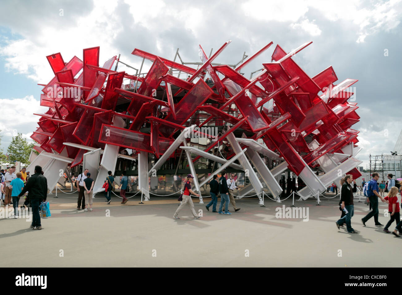 'L'Coca-Cola Beatbox', da Pernilla & Asif sul London 2012 Olympic Park sito, Stratford, Londra, Regno Unito. Foto Stock