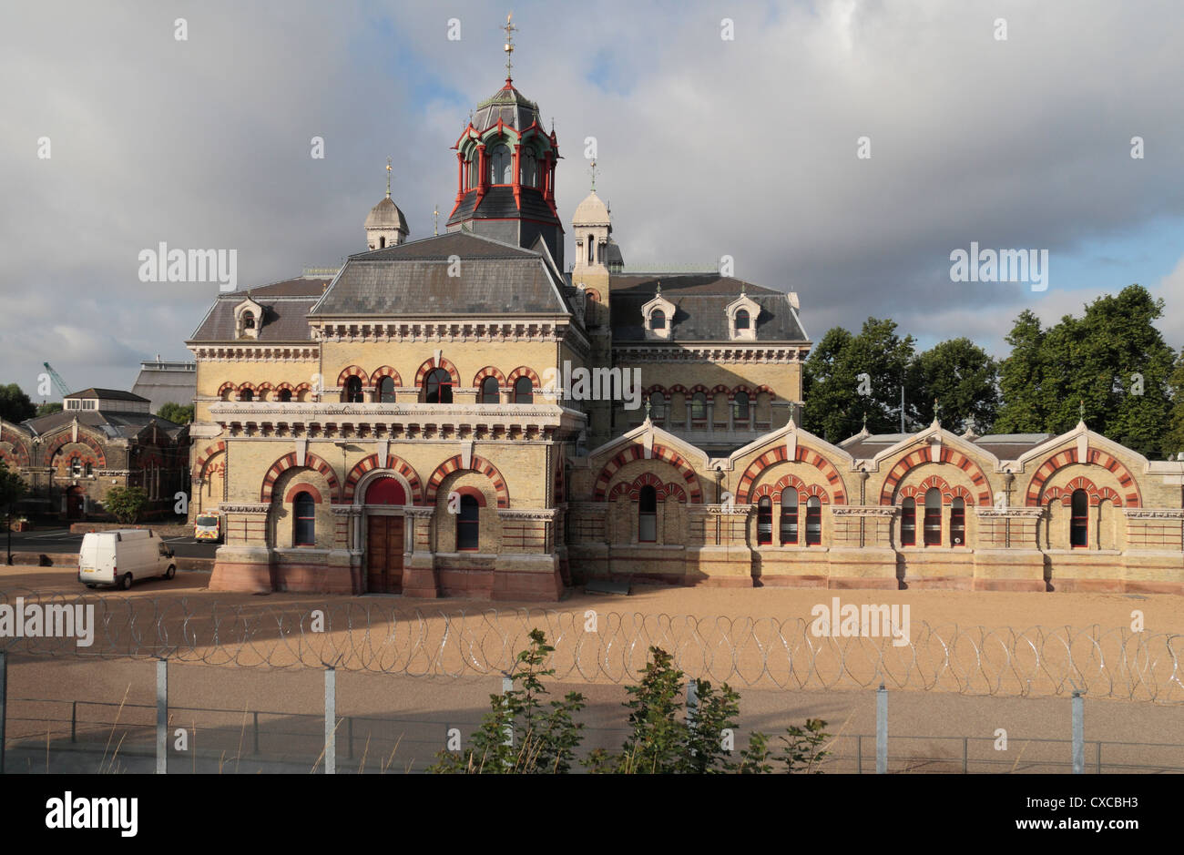 L'originale mulini Abbey Pumping Station Abbey Lane, Londra E15. Essa è stata progettata dall'ingegnere Giuseppe Bazalgette. Foto Stock