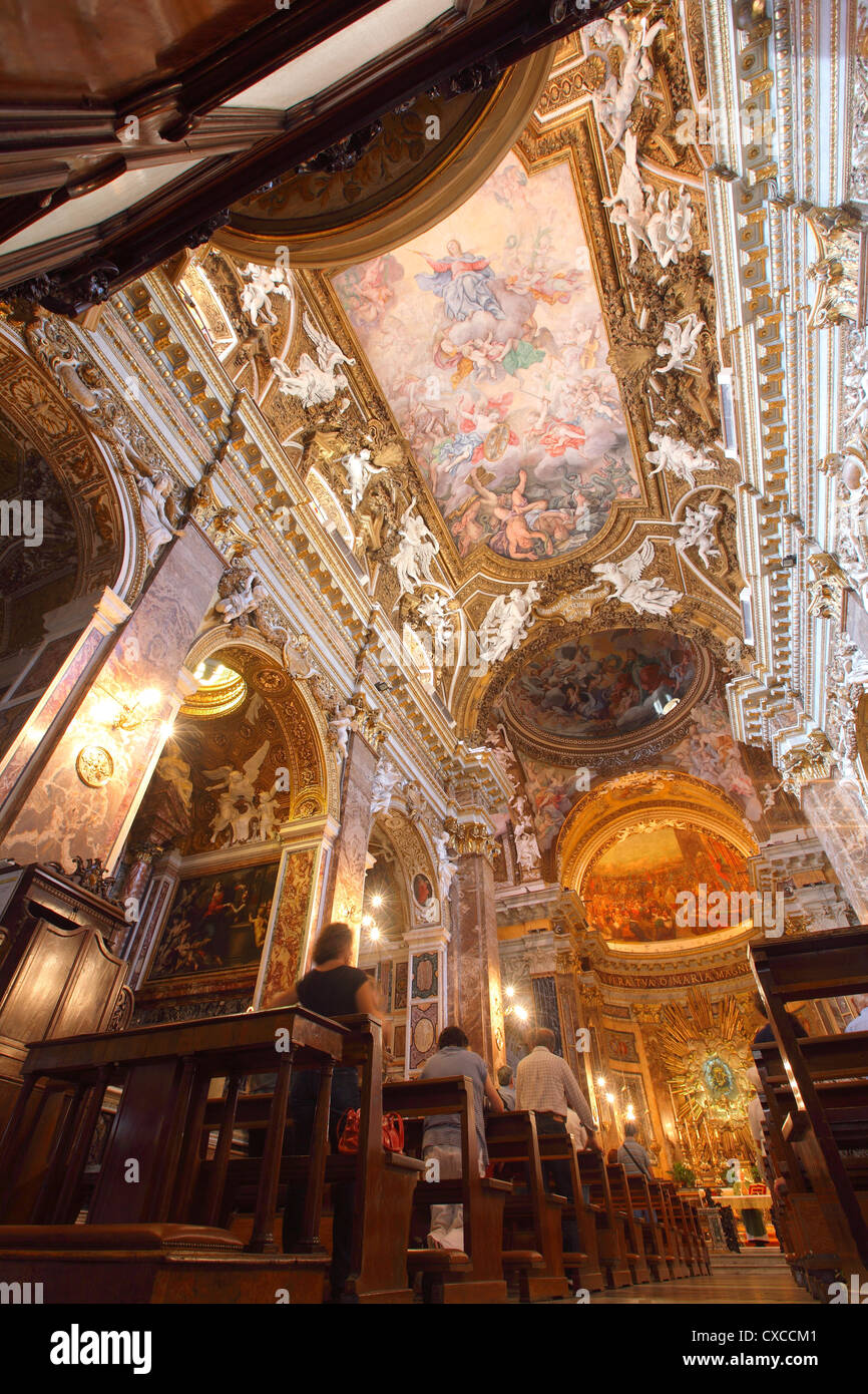 Italia, Roma, Rom, Roma, all'interno della chiesa di Santa Maria della Vittoria Foto Stock