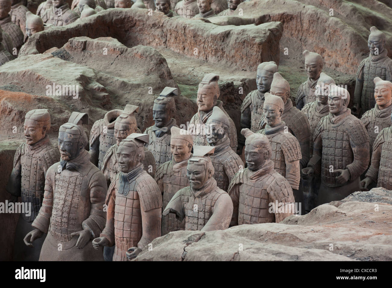 Cina,scultura,Protezione,mausoleo,Neat，indoor, Tomba, samurai,terracotta, antica civiltà,clay,Antichità,CERAMICA,l'esercito Foto Stock