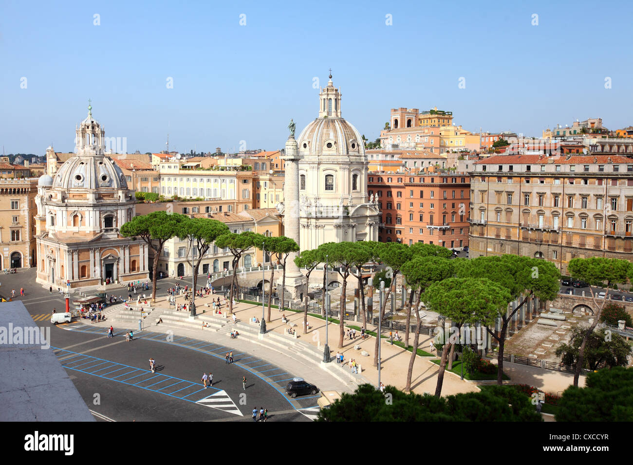 Italia, Roma, Campidoglio e Piazza Venezia Foto Stock