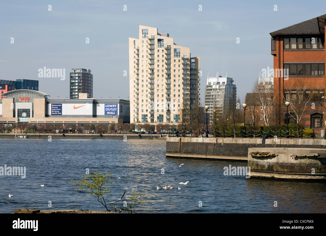 Edifici di appartamenti Salford Quays Salford Greater Manchester Inghilterra England Foto Stock