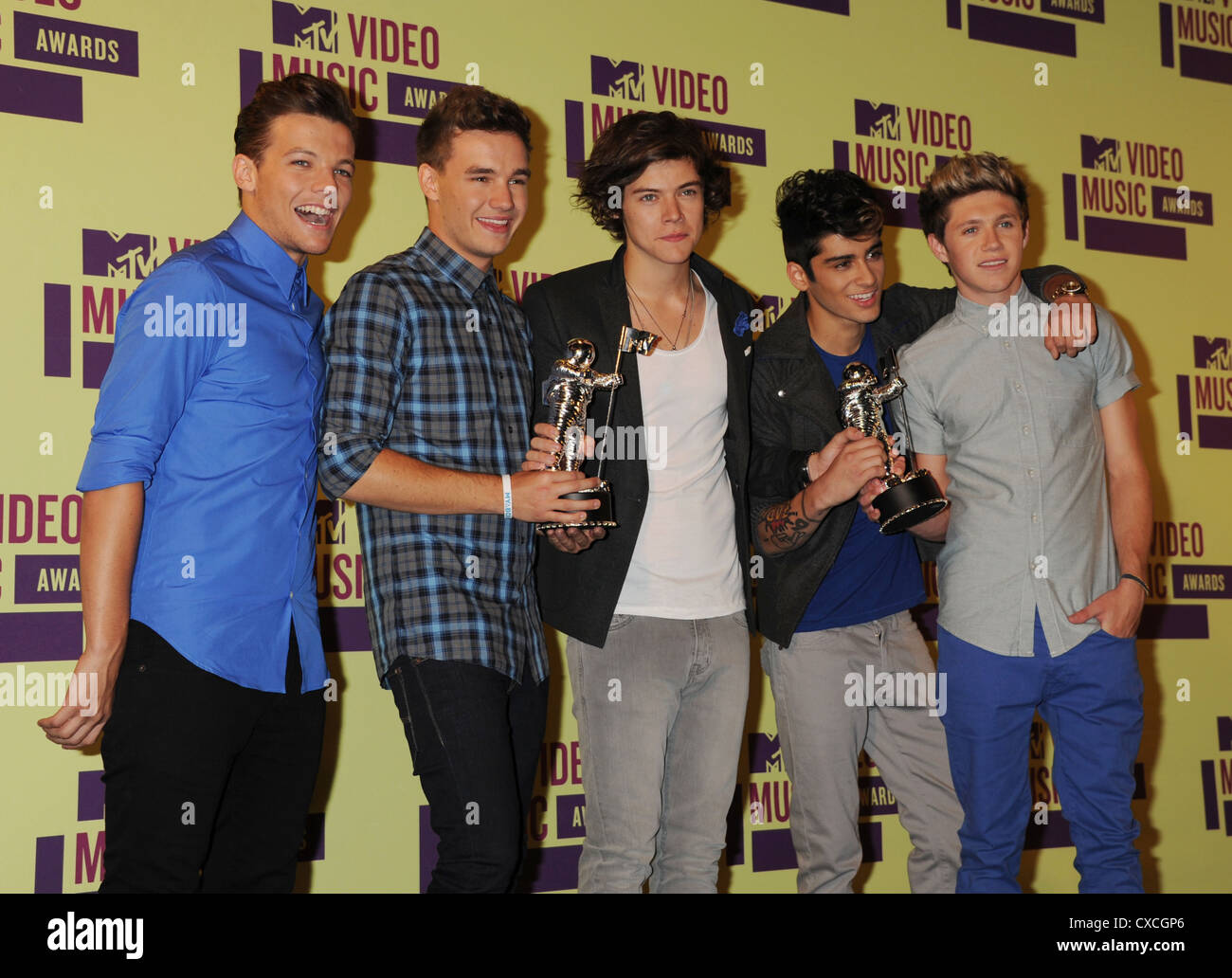 Una direzione il gruppo britannico a Los Angeles nel settembre 2012. Foto di Jeffrey Mayer Foto Stock