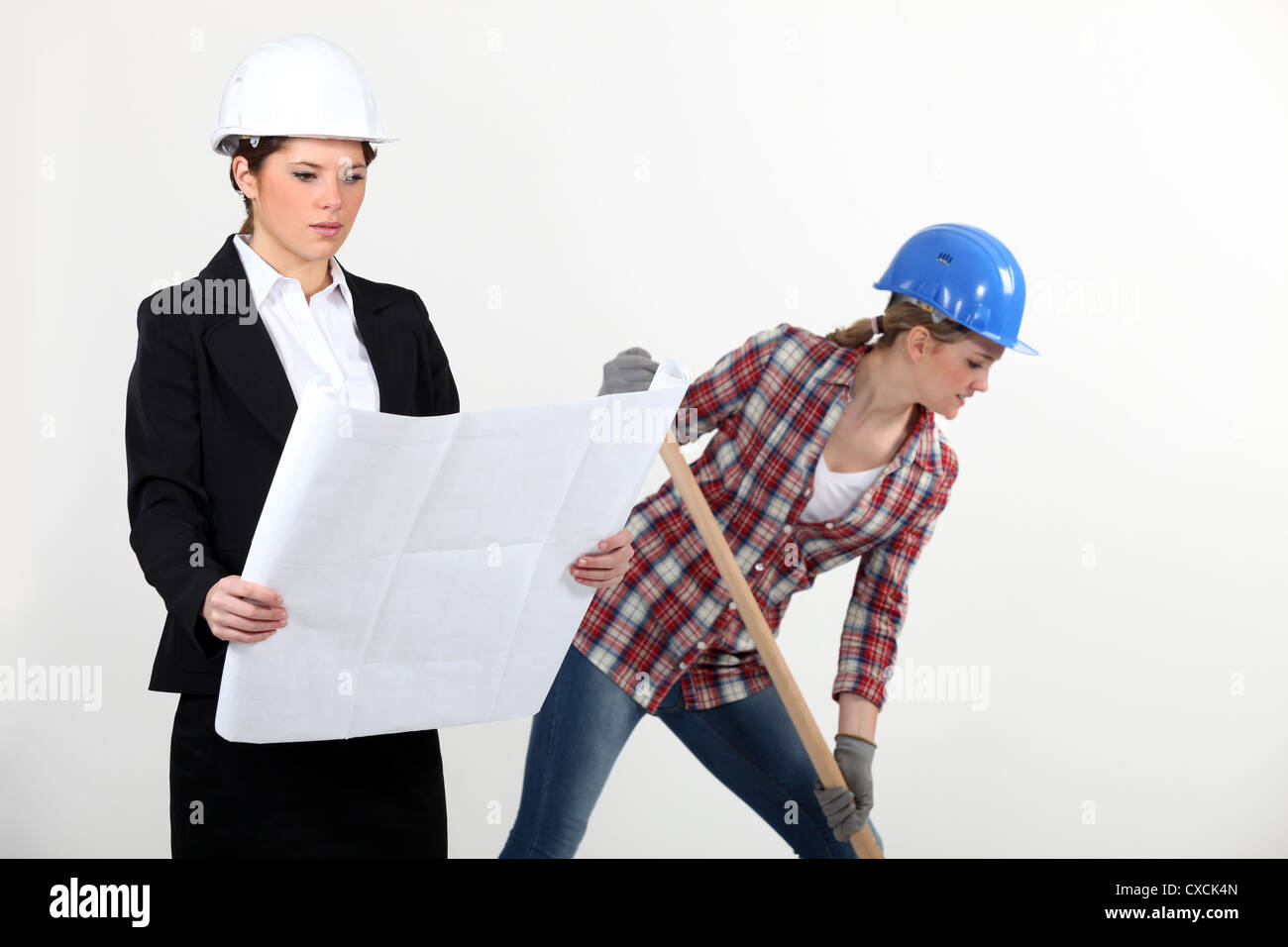 Architetto femmina Foto Stock