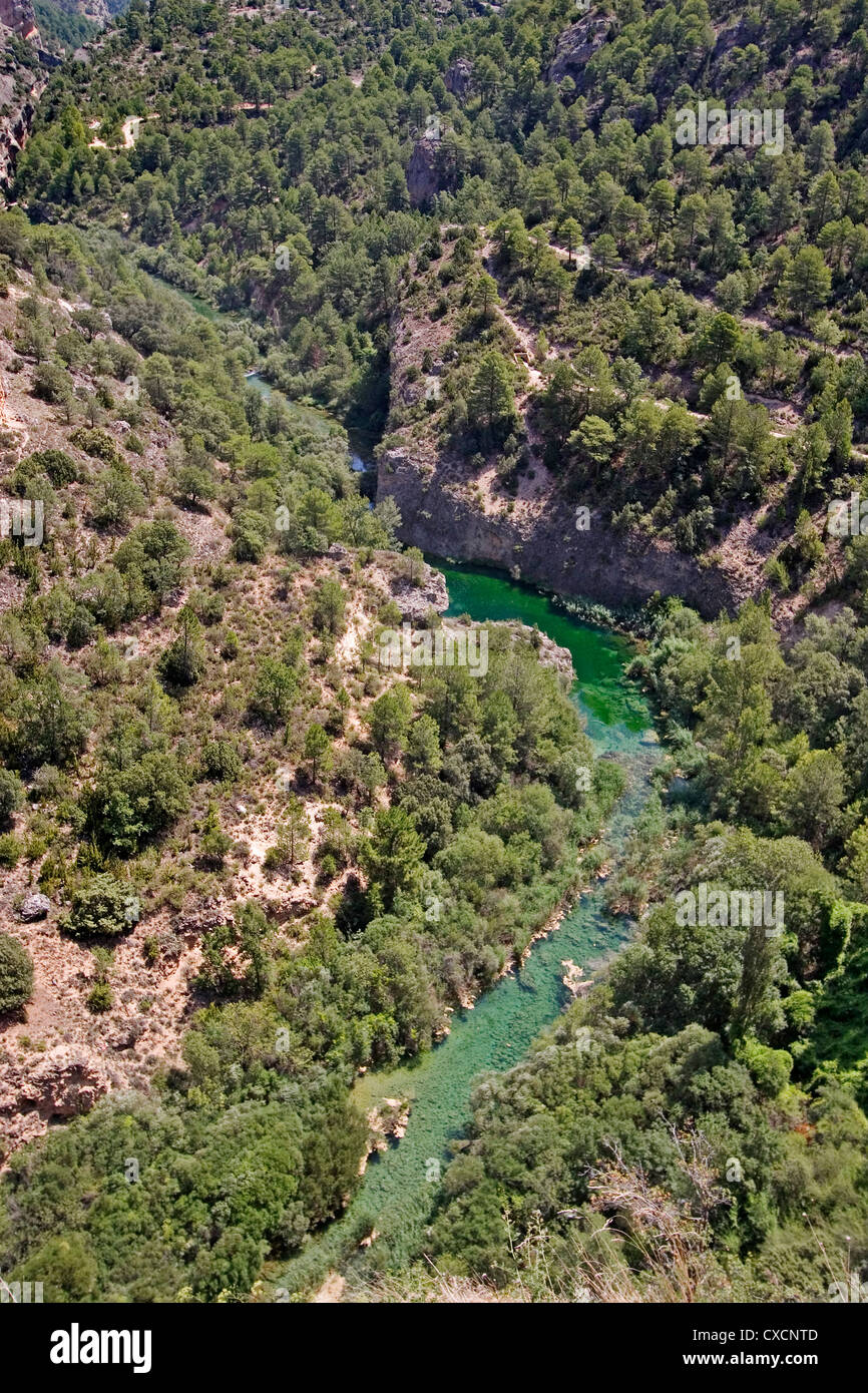 Rio Jucar Sierra de Cuenca Castilla la Mancha Spagna Foto Stock