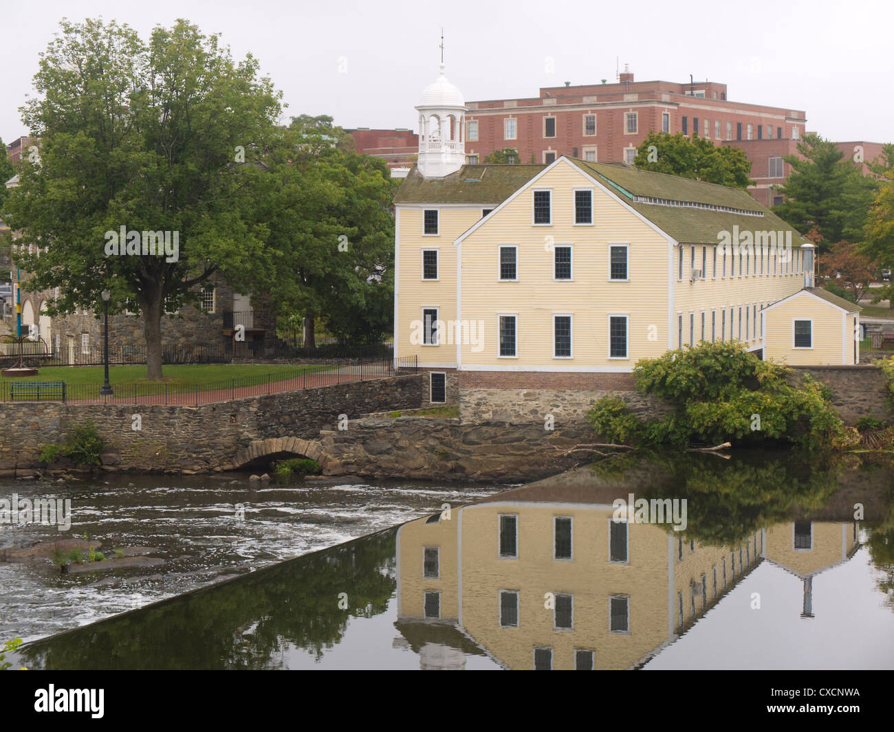 Slater Mill in Pawtucket Rhode Island Foto Stock