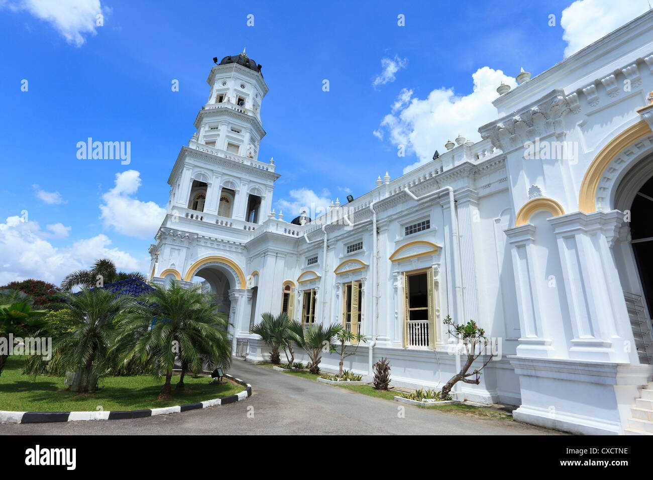 Sultan Abu Bakar moschea di stato, Johor Bahru, Malaysia Foto Stock