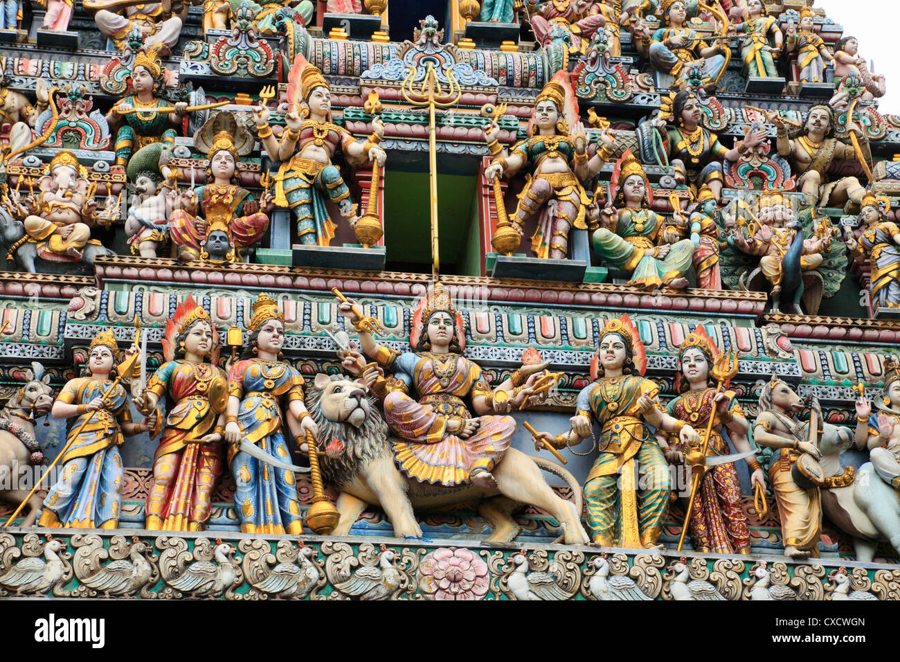 Sri Veeramakaliamman tempio, Singapore Foto Stock