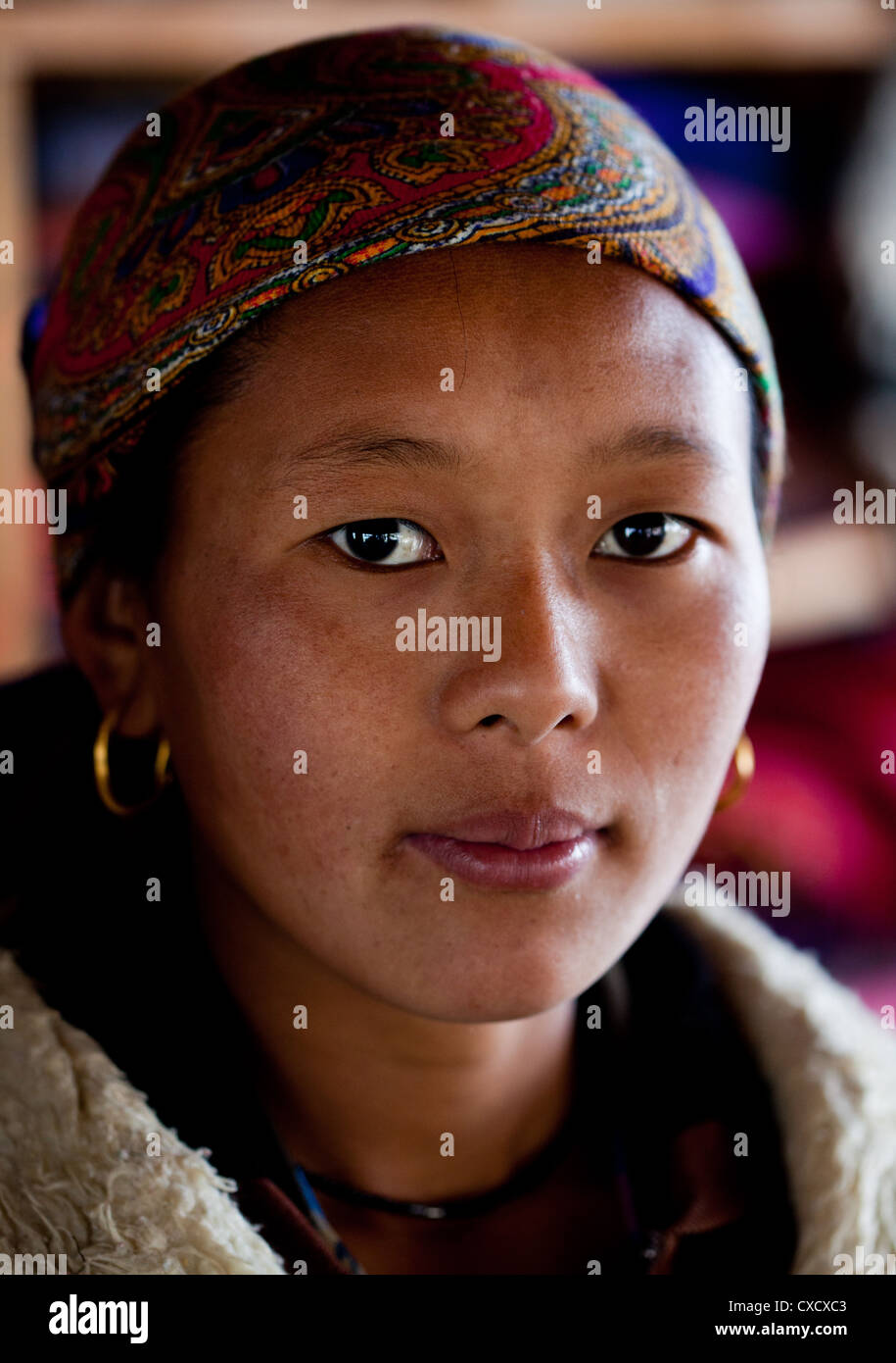 Ritratto di una ragazza nepalese, Nepal Foto Stock