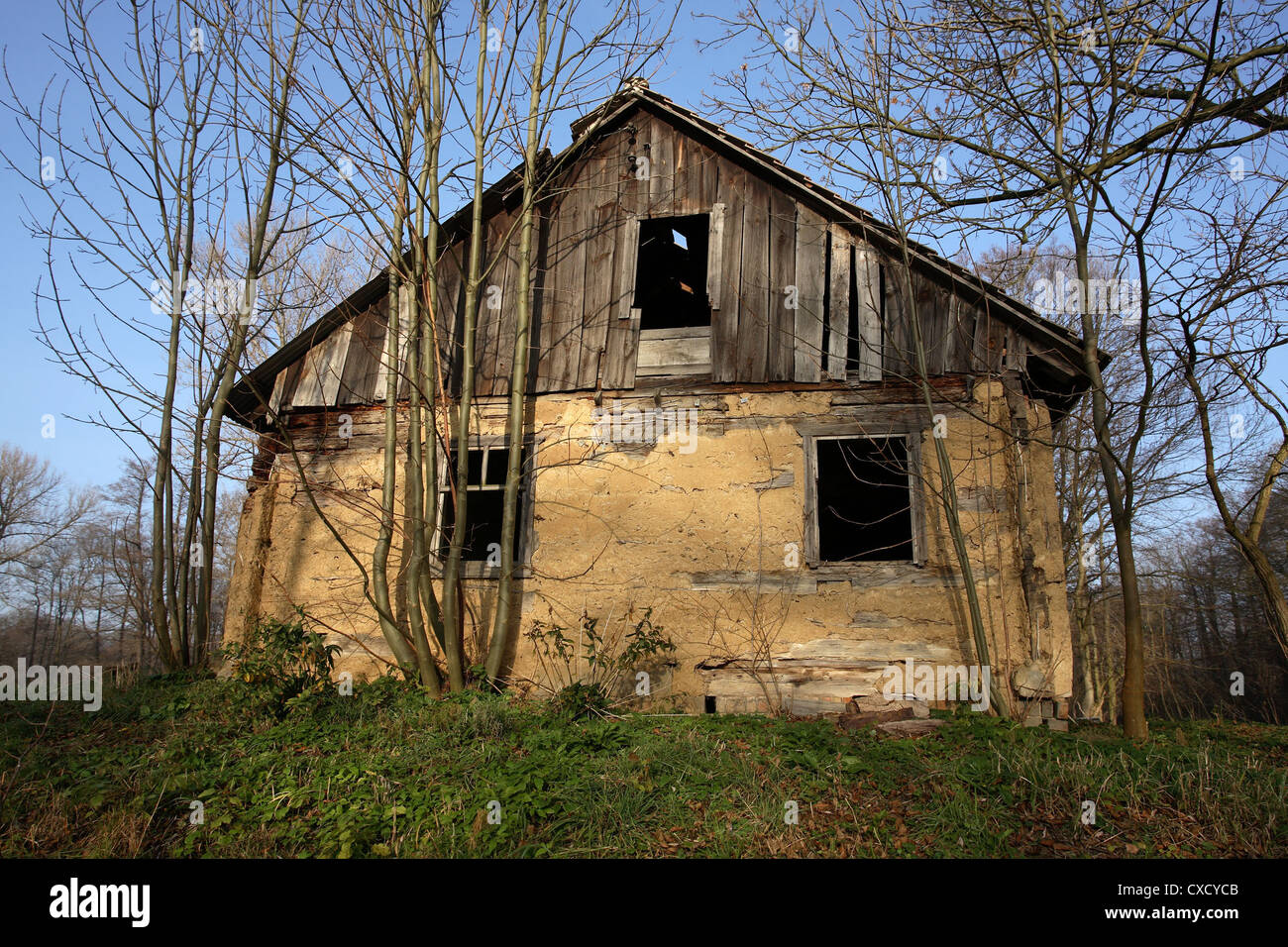 Castello, casa diroccata Foto Stock