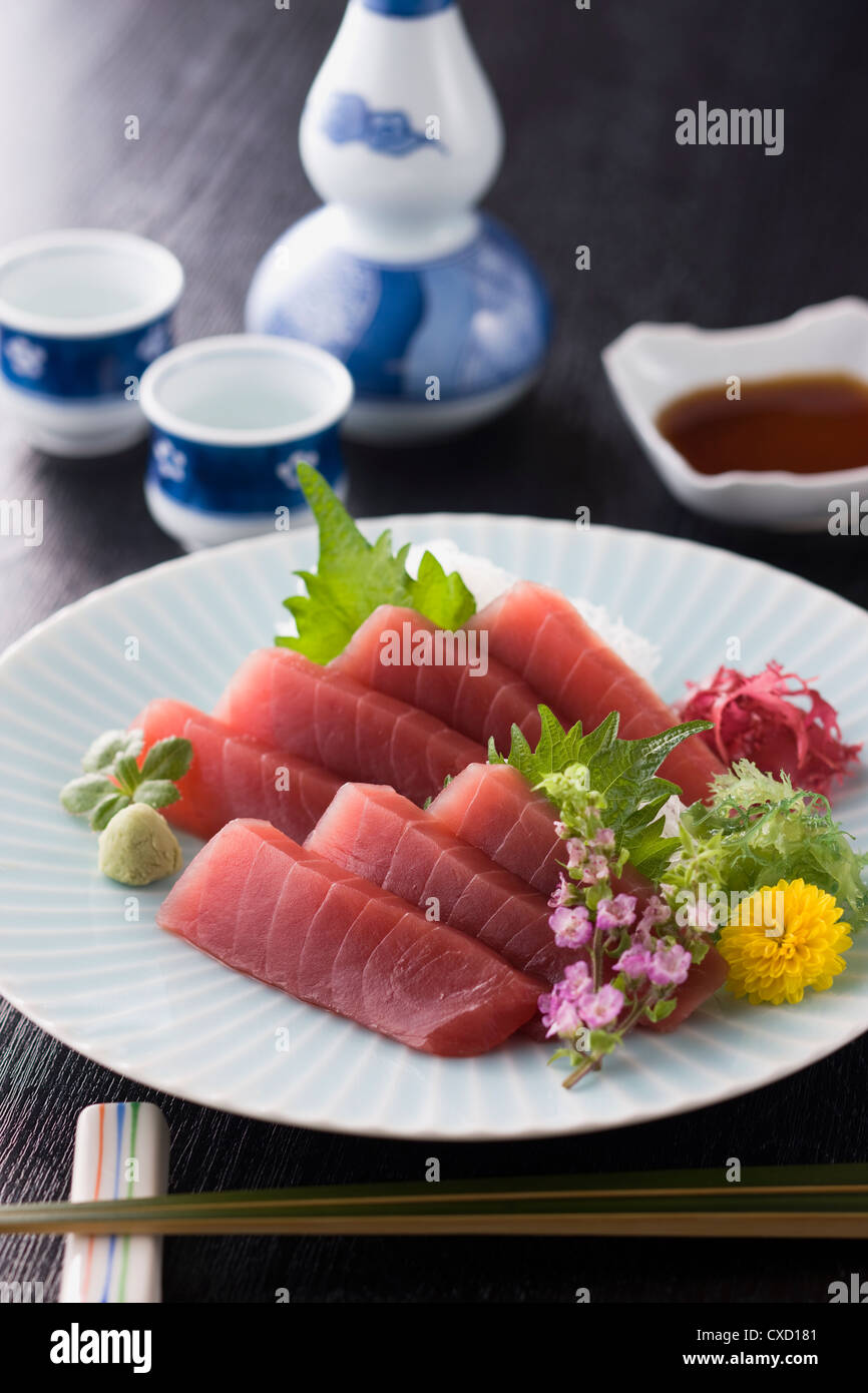 Lean tonno Sashimi Foto Stock