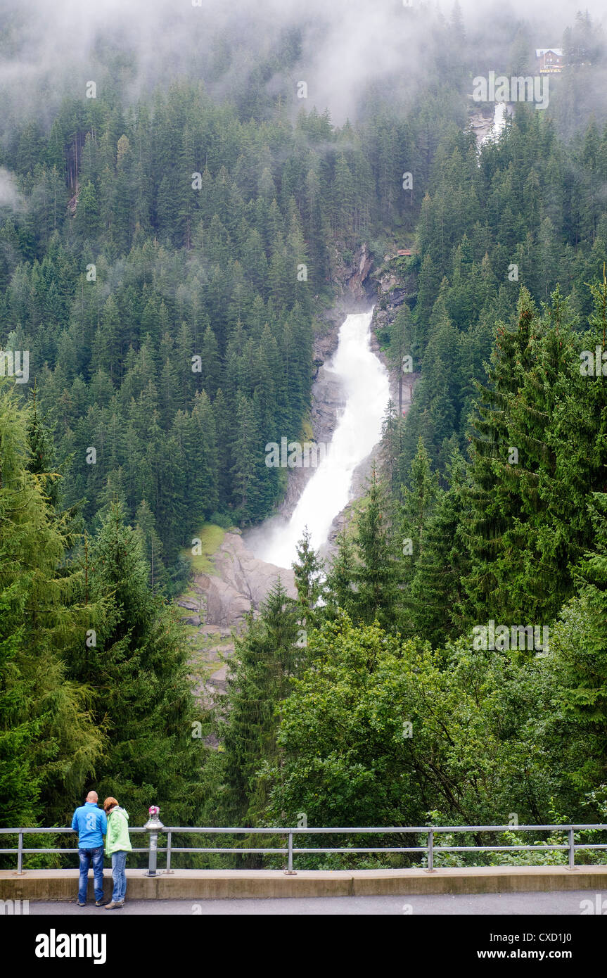 Le cascate Krimml, il Alti Tauri Parco Nazionale, Salisburghese, L'Austria contenuto Foto Stock