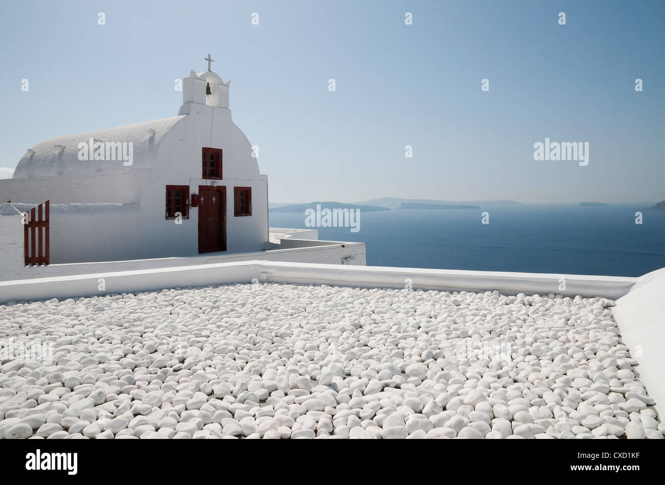 Cappella ortodossa, Oia - Santorini, Grecia Foto Stock